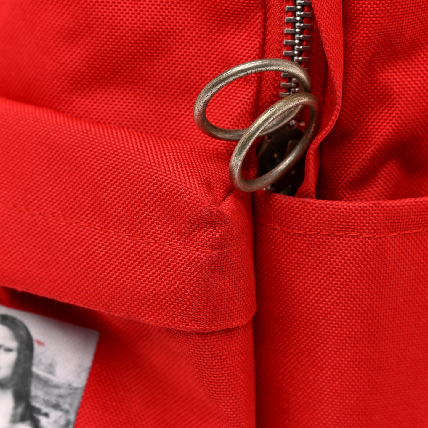 OFF-WHITE Canvas Mona Lisa Backpack Red