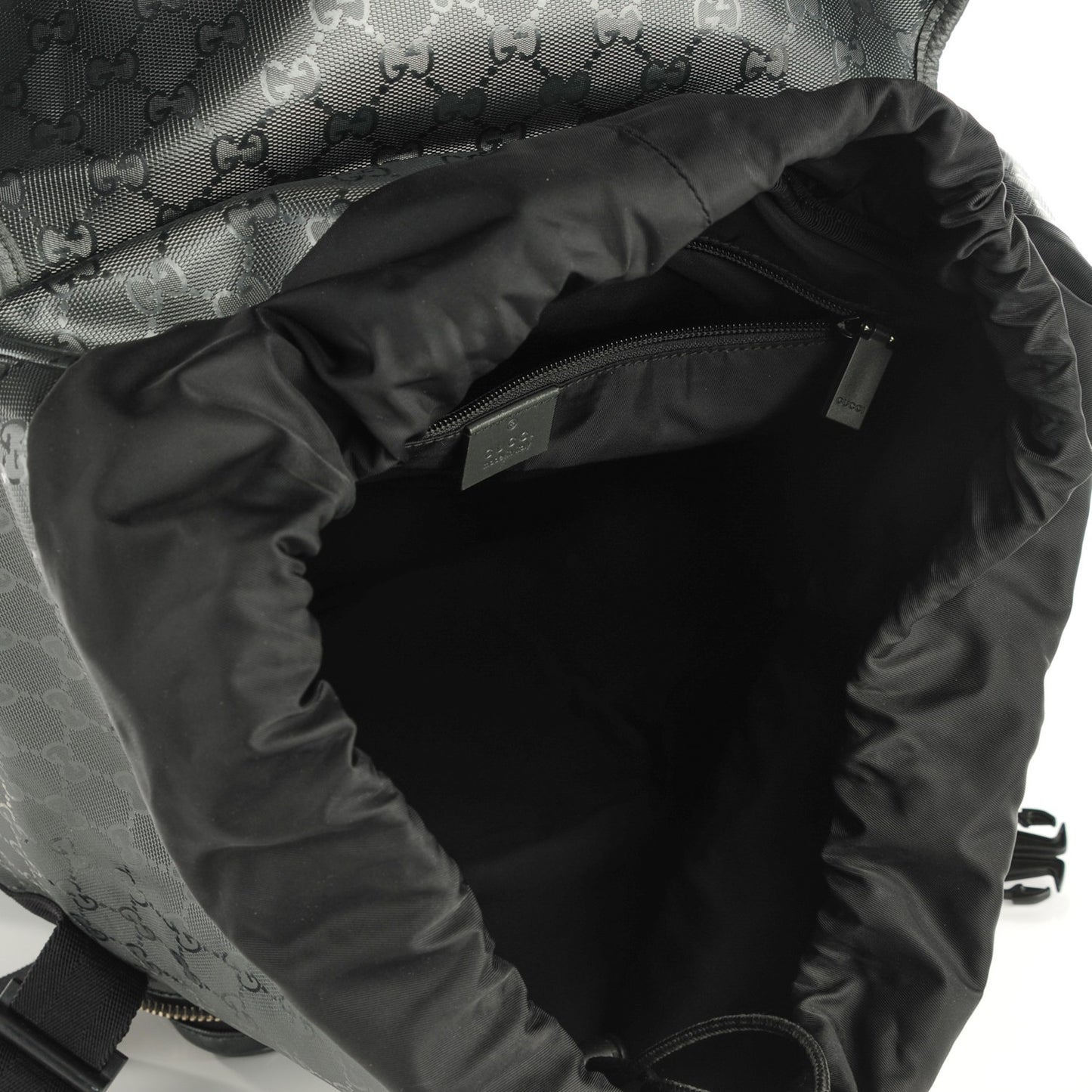 Imprime Monogram Interlocking G Double Buckle Backpack Platinum Grey