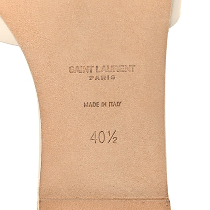 Saint Laurent Calfskin Tribute 05 Slide Sandals 40.5 Porcellana 8 of 10