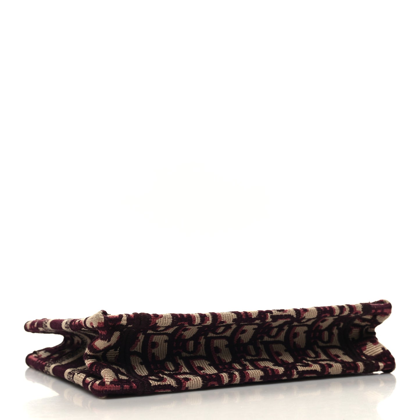 Oblique Mini Book Tote Burgundy Multicolor