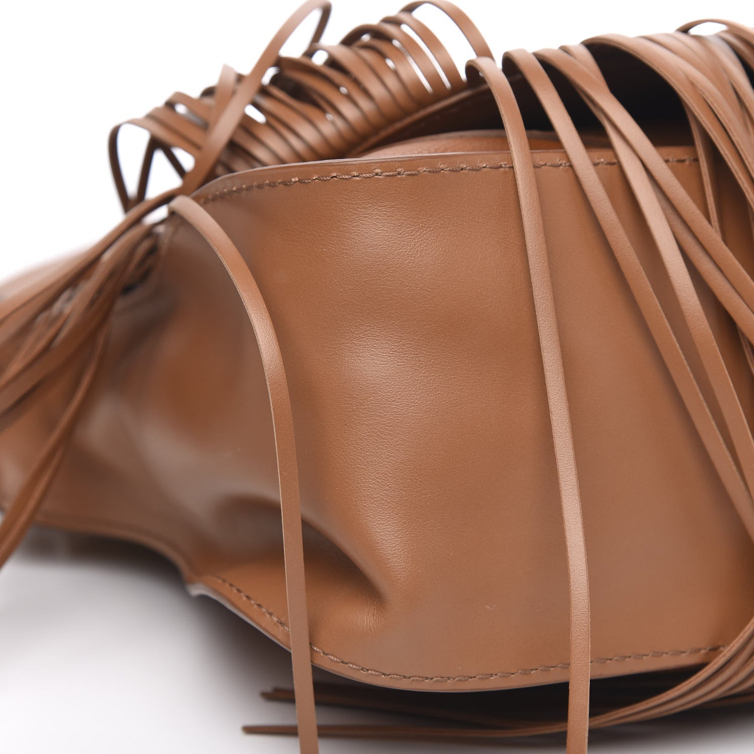 Chloe Calfskin Medium Marcie Multi Fringe Satchel Tan 11 of 12