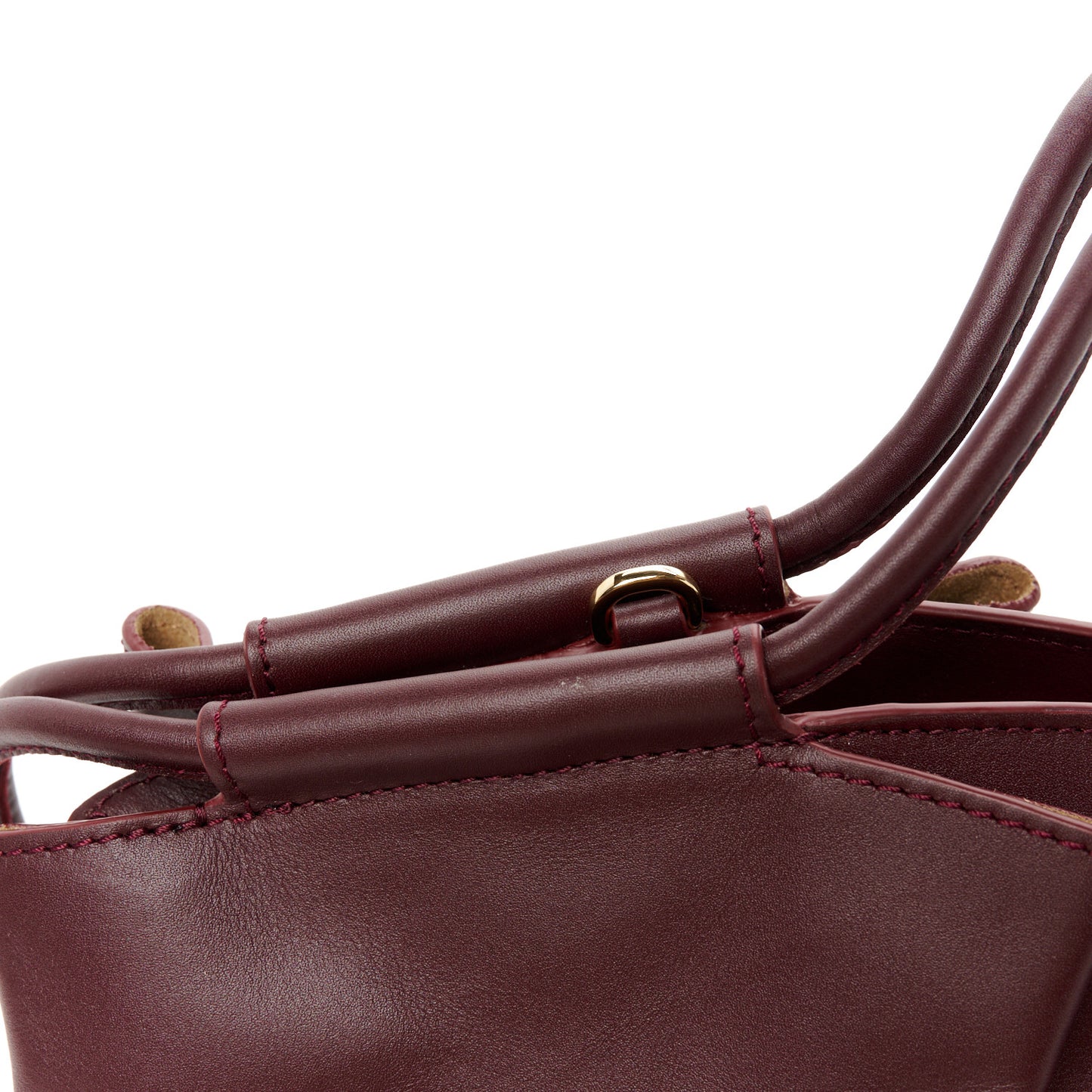 Shiny Nappa Calfskin Small Paseo Bag Burgundy