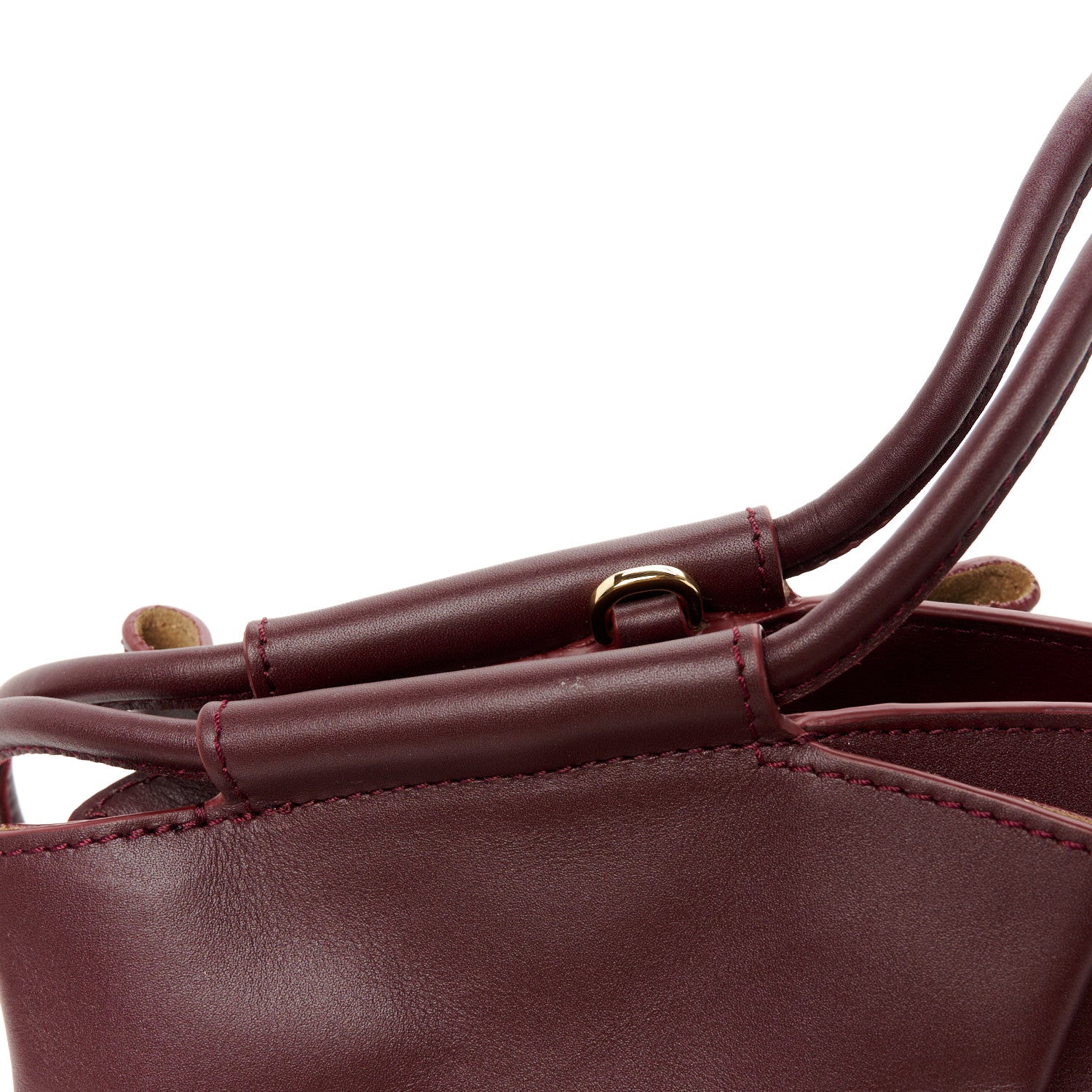Loewe Shiny Nappa Calfskin Small Paseo Bag Burgundy 10 of 11