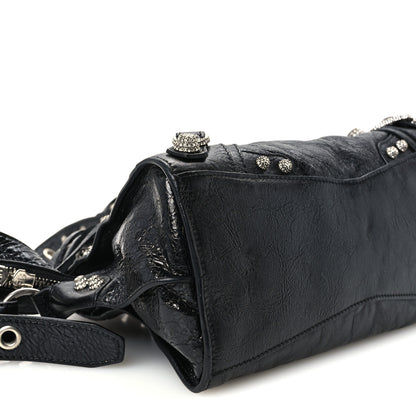 Balenciaga Agneau Arena Crystal Neo Cagole Handbag XS Black 10 of 12