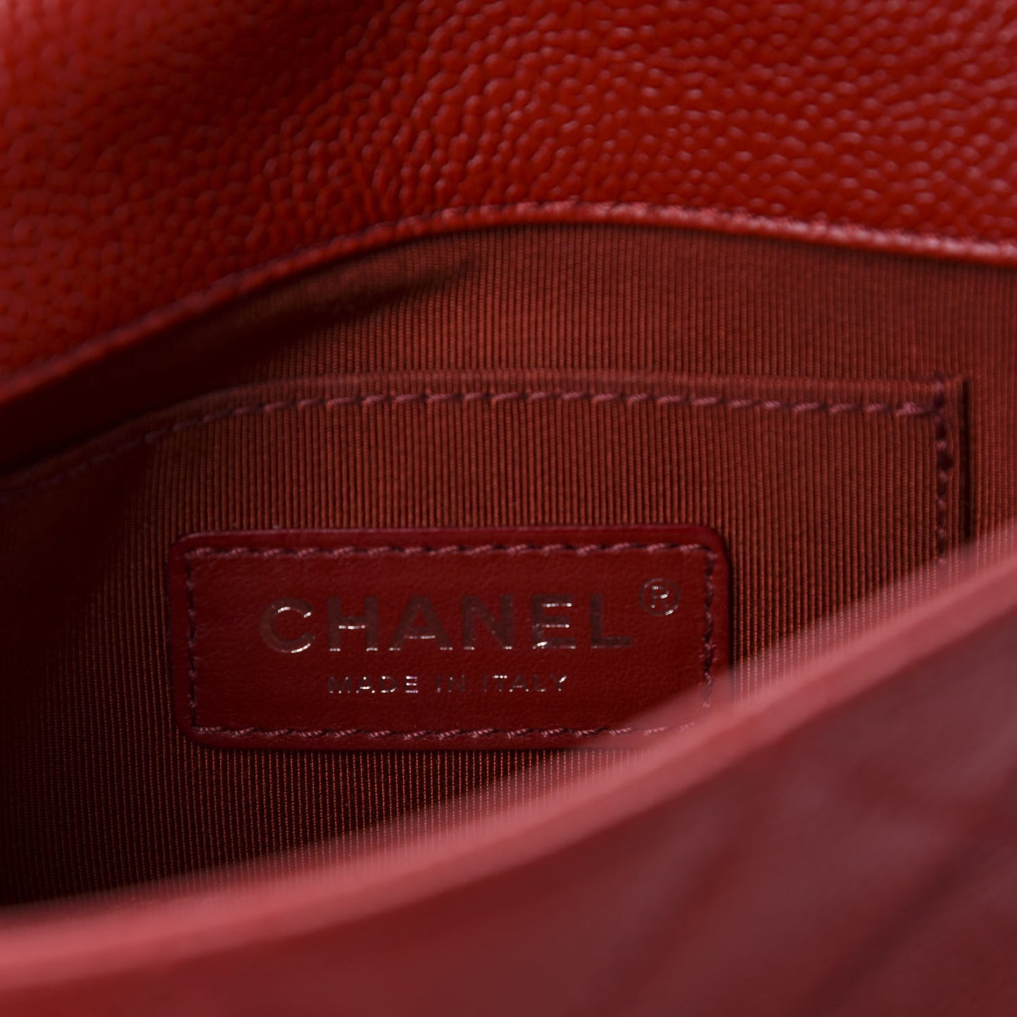 Caviar Quilted Mini Incognito Square Flap Red
