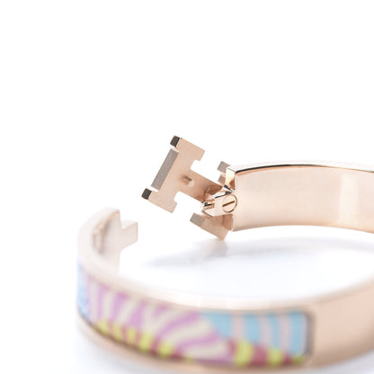 Hermes Enamel Narrow Print Zebres De Tanzania Clic Clac H Bracelet PM Color Patch 5 of 6