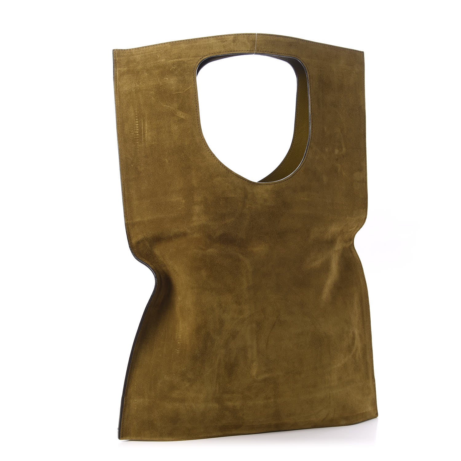Tom Ford Suede Large Alix Padlock Zip Shoulder Bag Olive 3 of 10