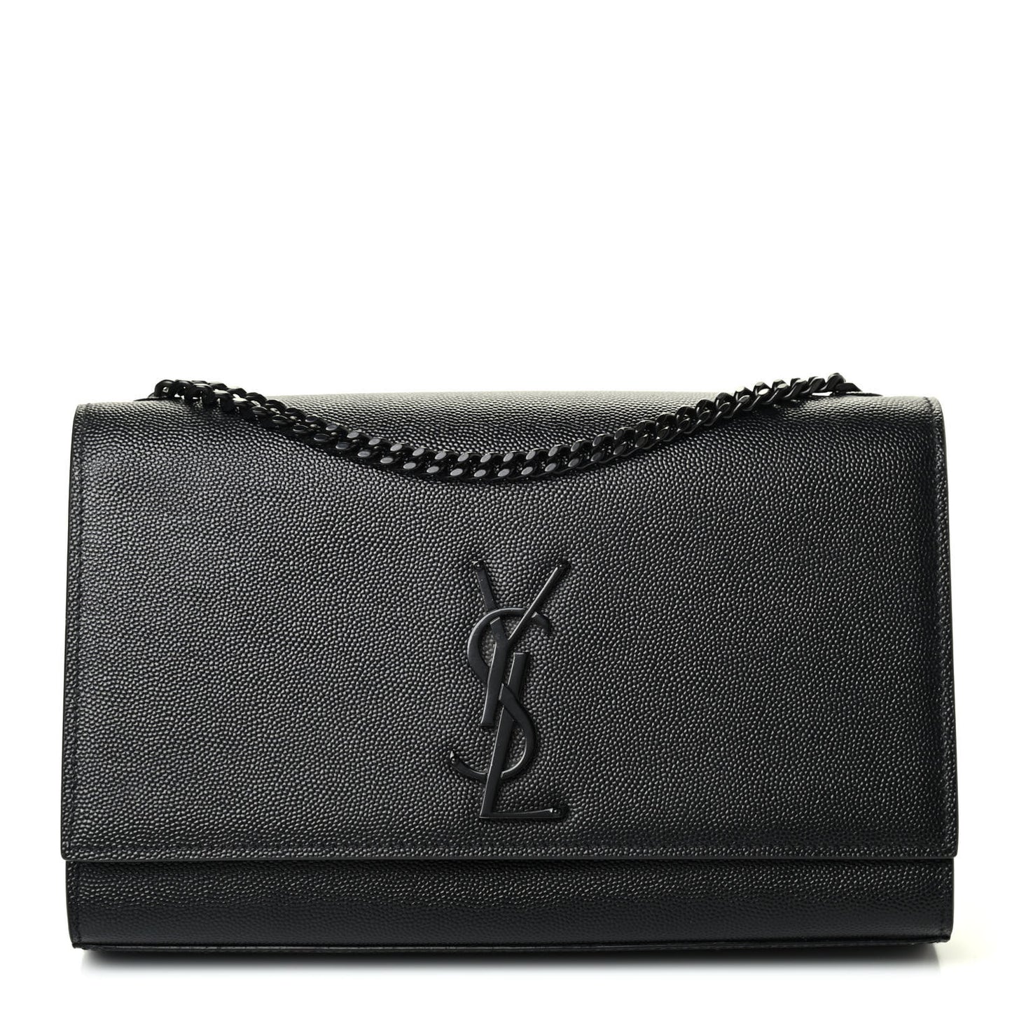 Grain De Poudre Medium Classic Monogram Kate Satchel Black