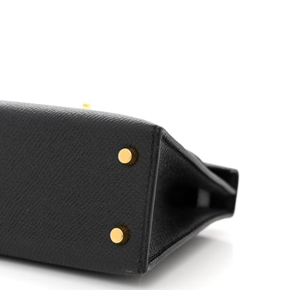Hermes Epsom Mini Kelly Sellier 20 Black 10 of 11