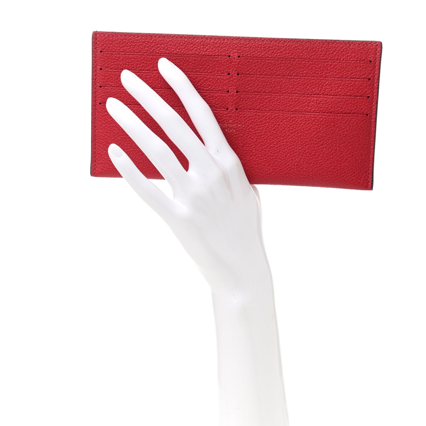 Calfskin Felicie Card Holder Insert Scarlet