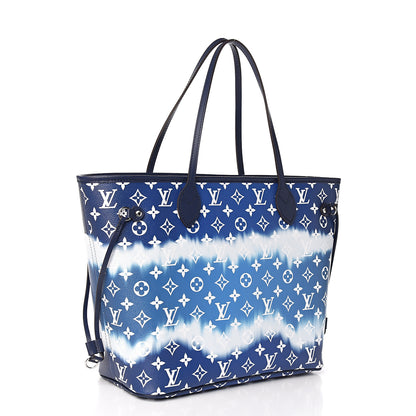 Louis Vuitton Monogram Escale Neverfull MM Blue 3 of 12