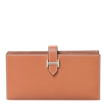 Hermes Epsom Bearn Gusset Wallet Gold 1 of 9