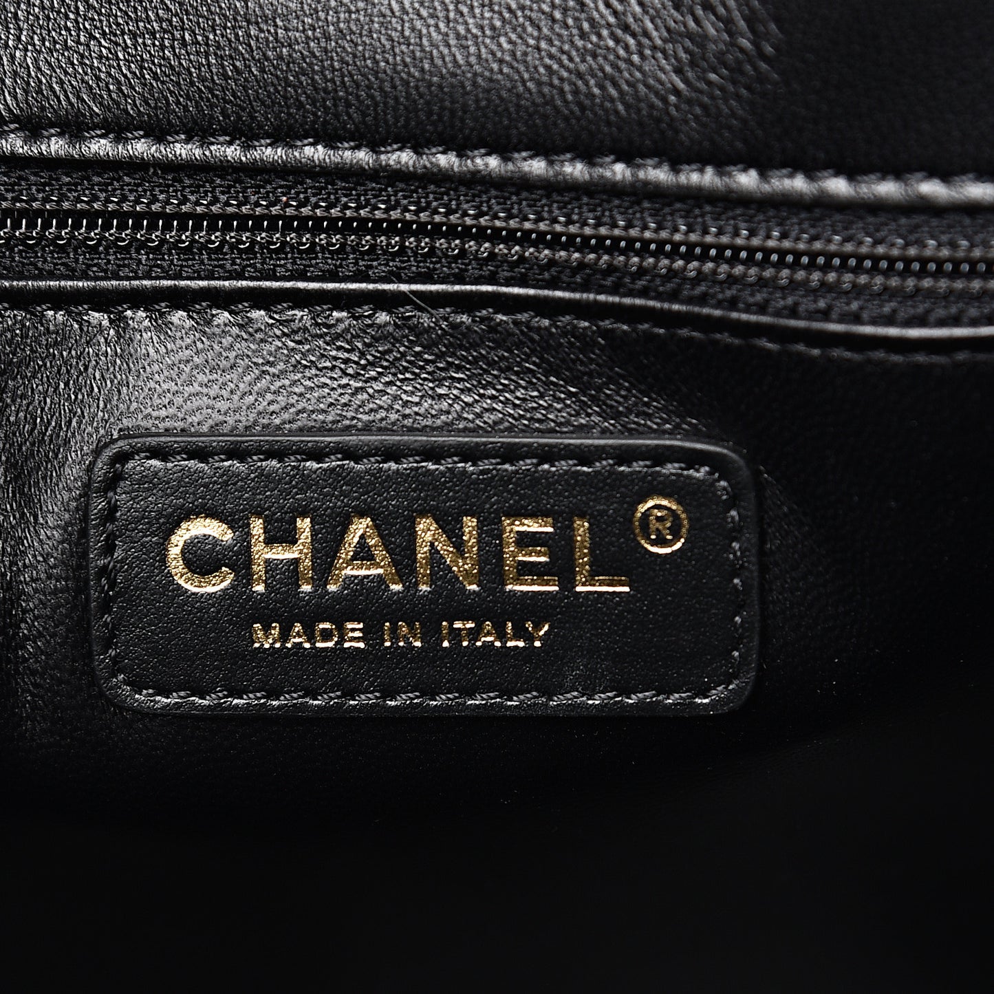 Lambskin Quilted Chain Backpack Black