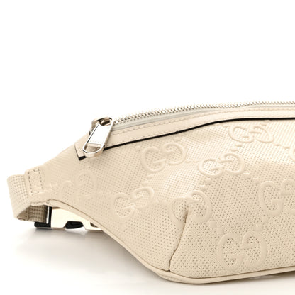 Gucci Calfskin GG Tennis Embossed Belt Bag Mystic White 9 of 10