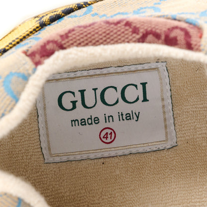 Gucci Monogram Multicolor Demetra Womens Rhyton Sneakers 41 Yellow Blue Great White Tabasco 7 of 8