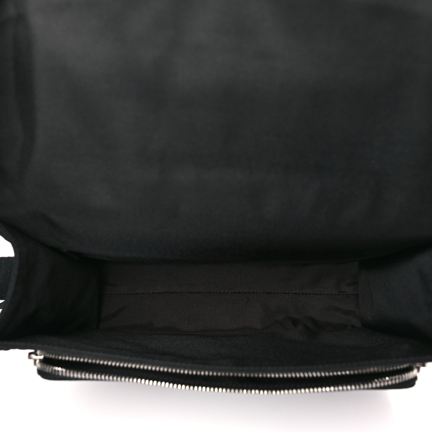 Cotton Gabardine Logo Print Messenger Bag Black