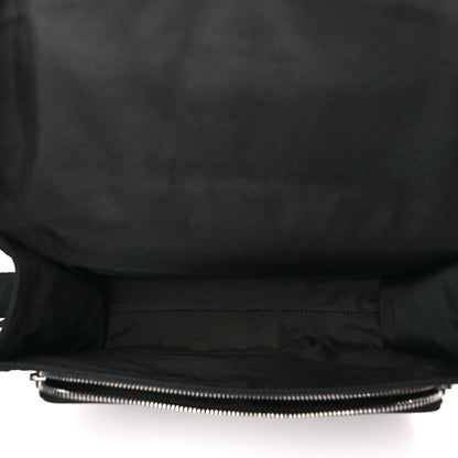 Celine Cotton Gabardine Logo Print Messenger Bag Black 5 of 8