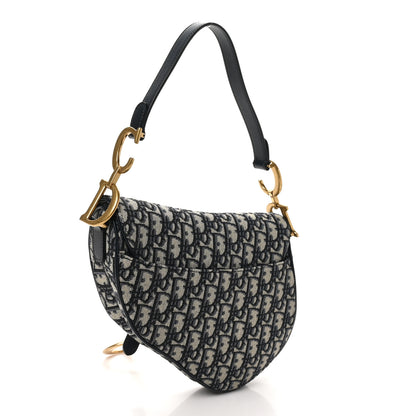 Christian Dior Oblique Saddle Bag Blue 3 of 11