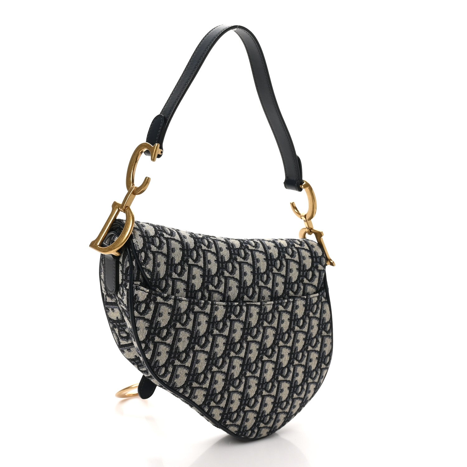 Christian Dior Oblique Saddle Bag Blue 3 of 11