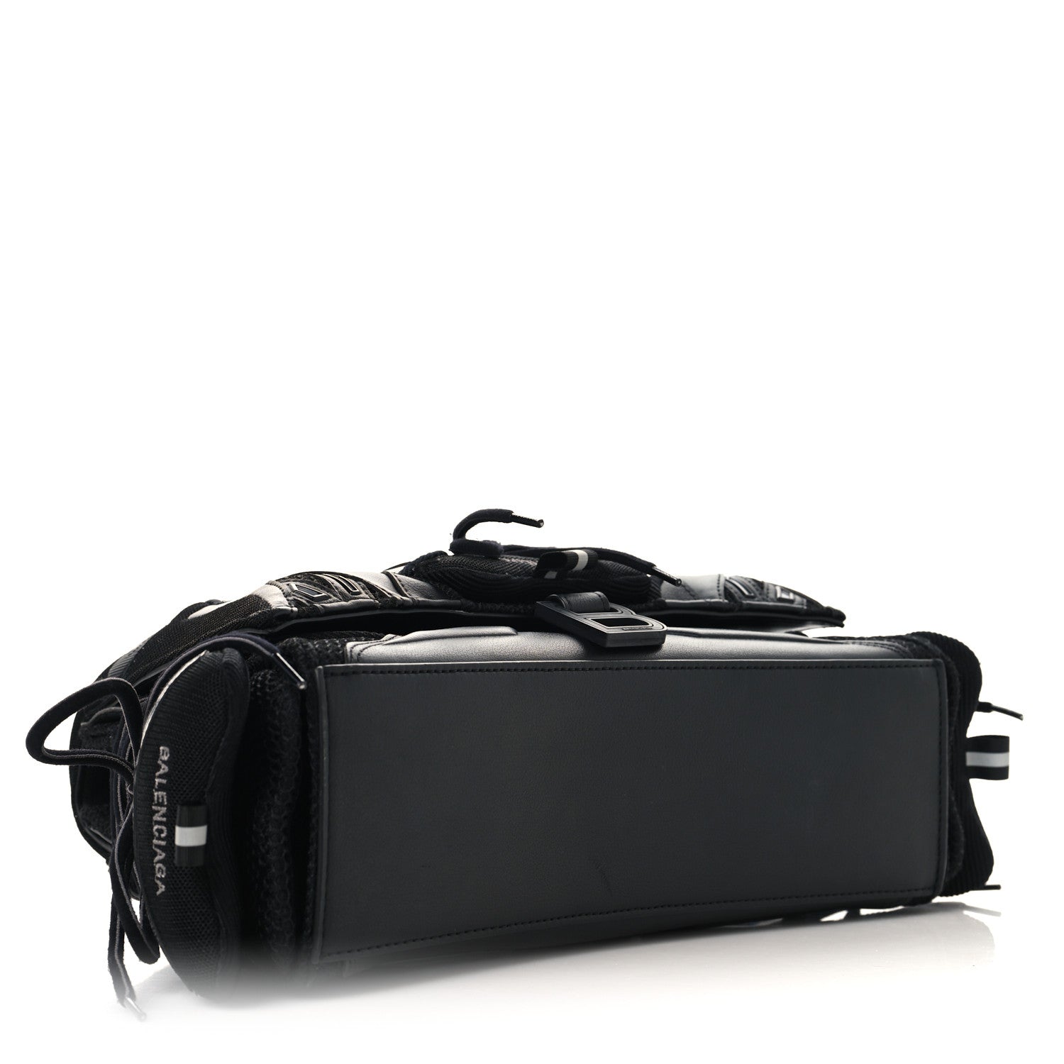Balenciaga Faux Calfskin Fabric Medium Sneakerhead Top Handle Bag Black 4 of 11