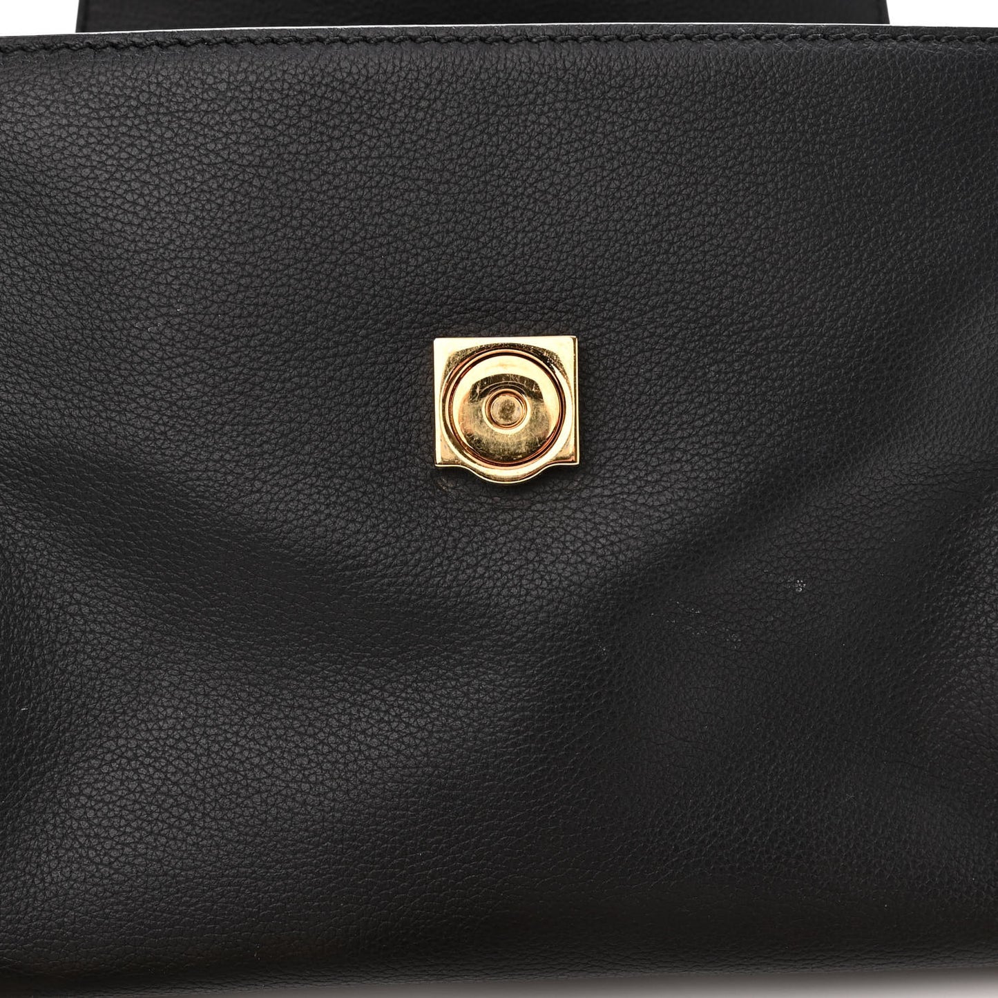 Calfskin Medium La Medusa Top Handle Handbag Black Lilac