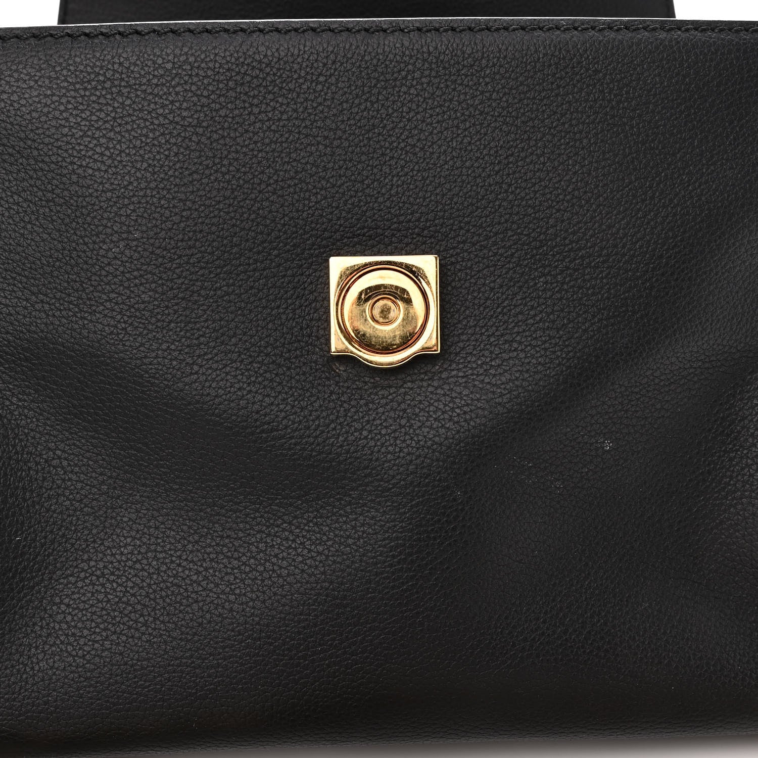 Versace Calfskin Medium La Medusa Top Handle Handbag Black Lilac 7 of 12