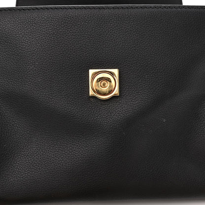 Versace Calfskin Medium La Medusa Top Handle Handbag Black Lilac 7 of 12