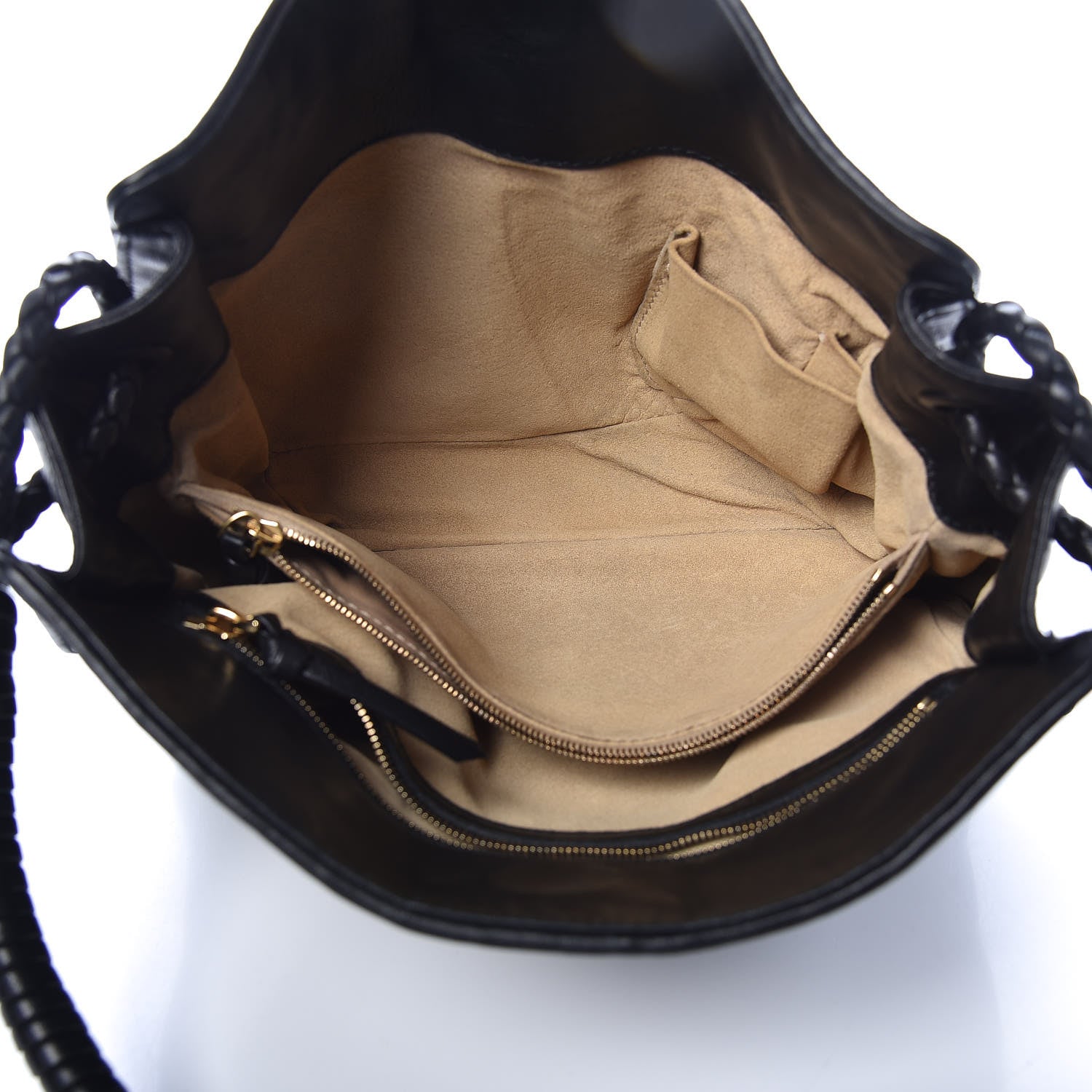 Bottega Veneta Nappa Intrecciato Shoulder Bag Black 5 of 10
