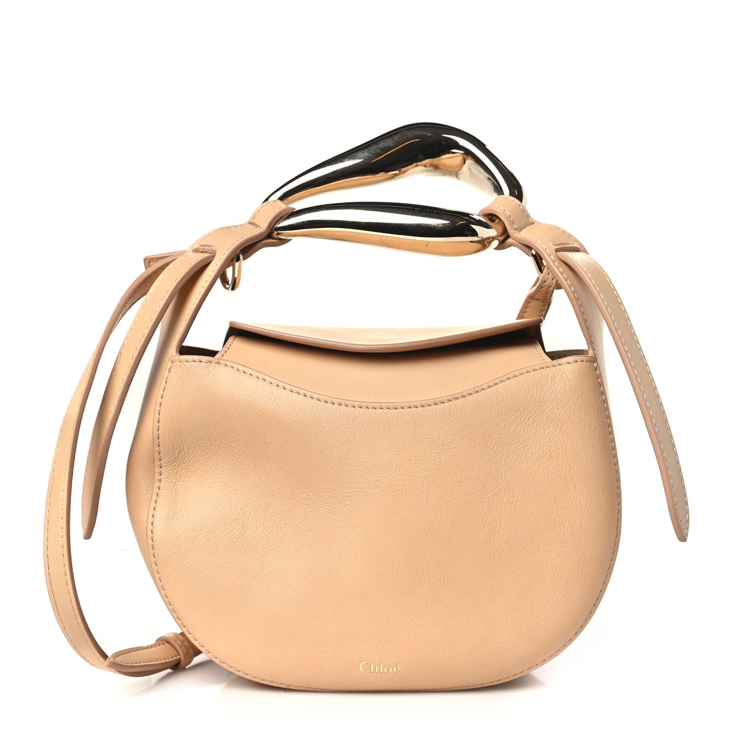 Chloe Small Grain Calfskin Kiss Bag Sandy Beige 1 of 10