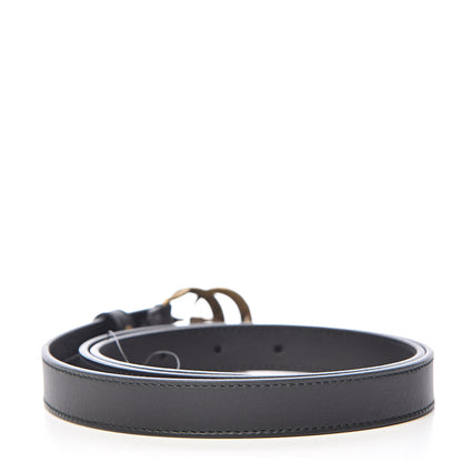 Gucci Calfskin Pearl Double G 20mm Belt 90 36 Black Cream 3 of 7