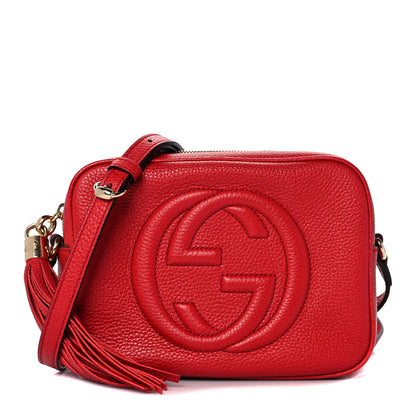 Gucci Pebbled Calfskin Small Soho Disco Bag Tabasco Red 1 of 13