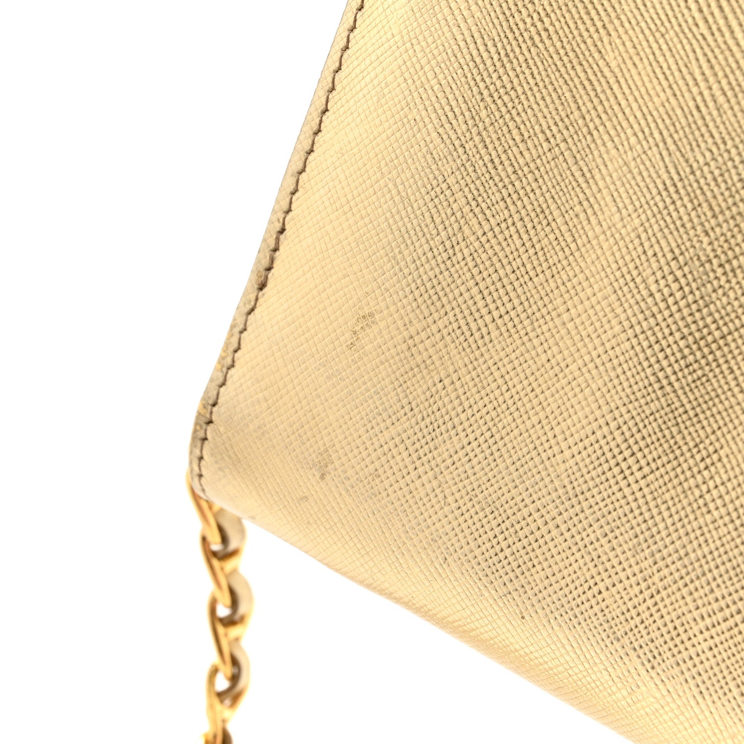 Prada Metallic Saffiano Wallet On Chain Platino 19 of 21