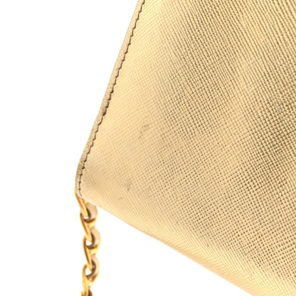 Prada Metallic Saffiano Wallet On Chain Platino 19 of 21