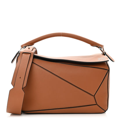Loewe Calfskin Medium Puzzle Bag Tan 1 of 8