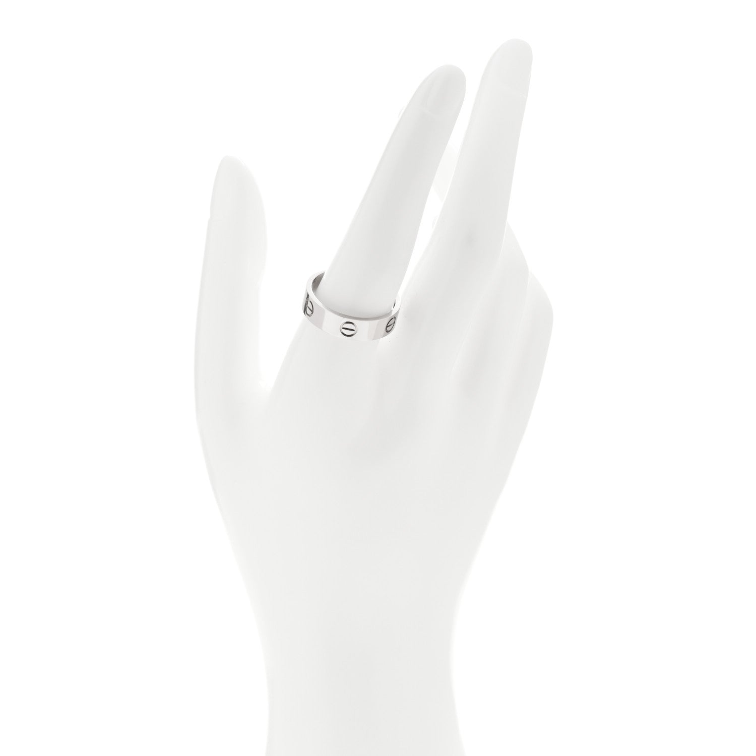 Cartier 18K White Gold 5.5mm LOVE Ring 60 9 2 of 4
