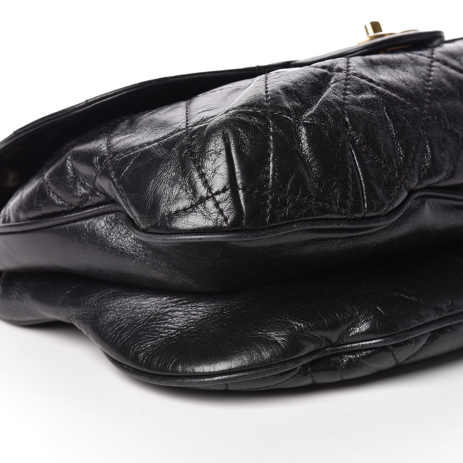 Chanel Aged Glazed Calfskin Quilted Large Bubble CC Flap Black 5 of 9