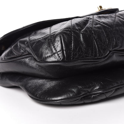 Chanel Aged Glazed Calfskin Quilted Large Bubble CC Flap Black 5 of 9