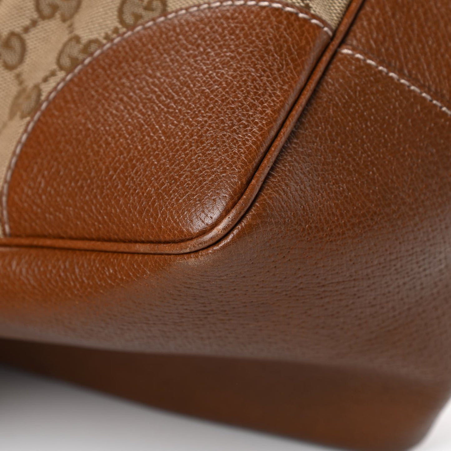 Monogram Medium Bree Zippered Tote Beige Tabacco