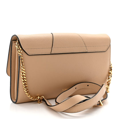 Versace Grainy Calfskin Virtus Chain Crossbody Beige 3 of 12