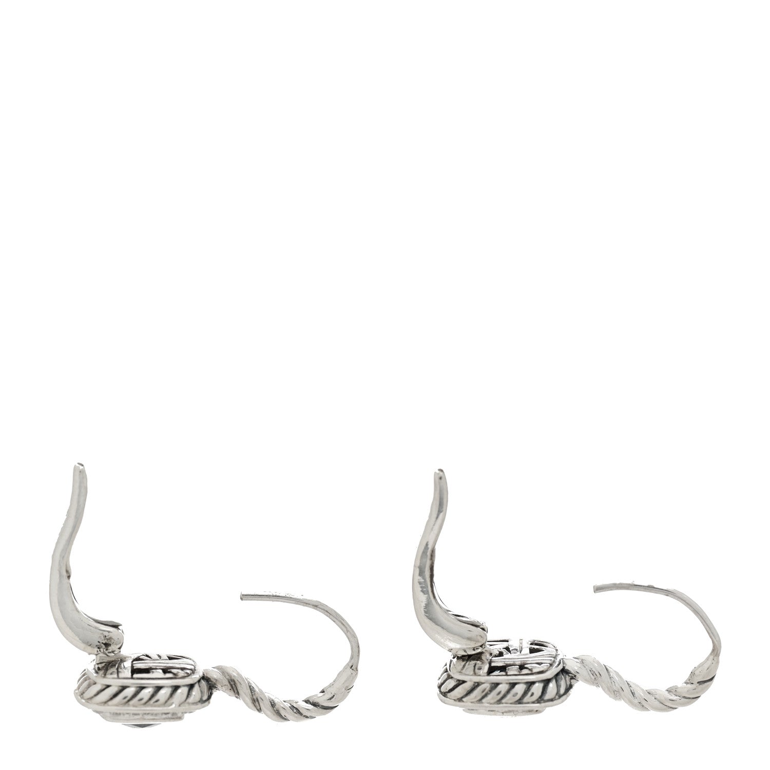 David Yurman Sterling Silver Diamond Blue Topaz 5mm Petite Albion Drop Earrings 3 of 4