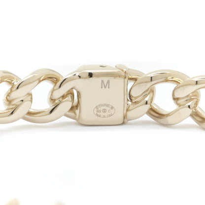 Chanel Metal CC Chain Link Choker Necklace M Gold 5 of 7