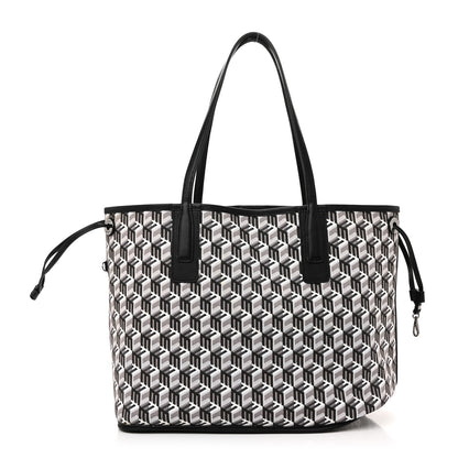 MCM Visetos Medium Liz Reversible Shopper Tote Black 3 of 17