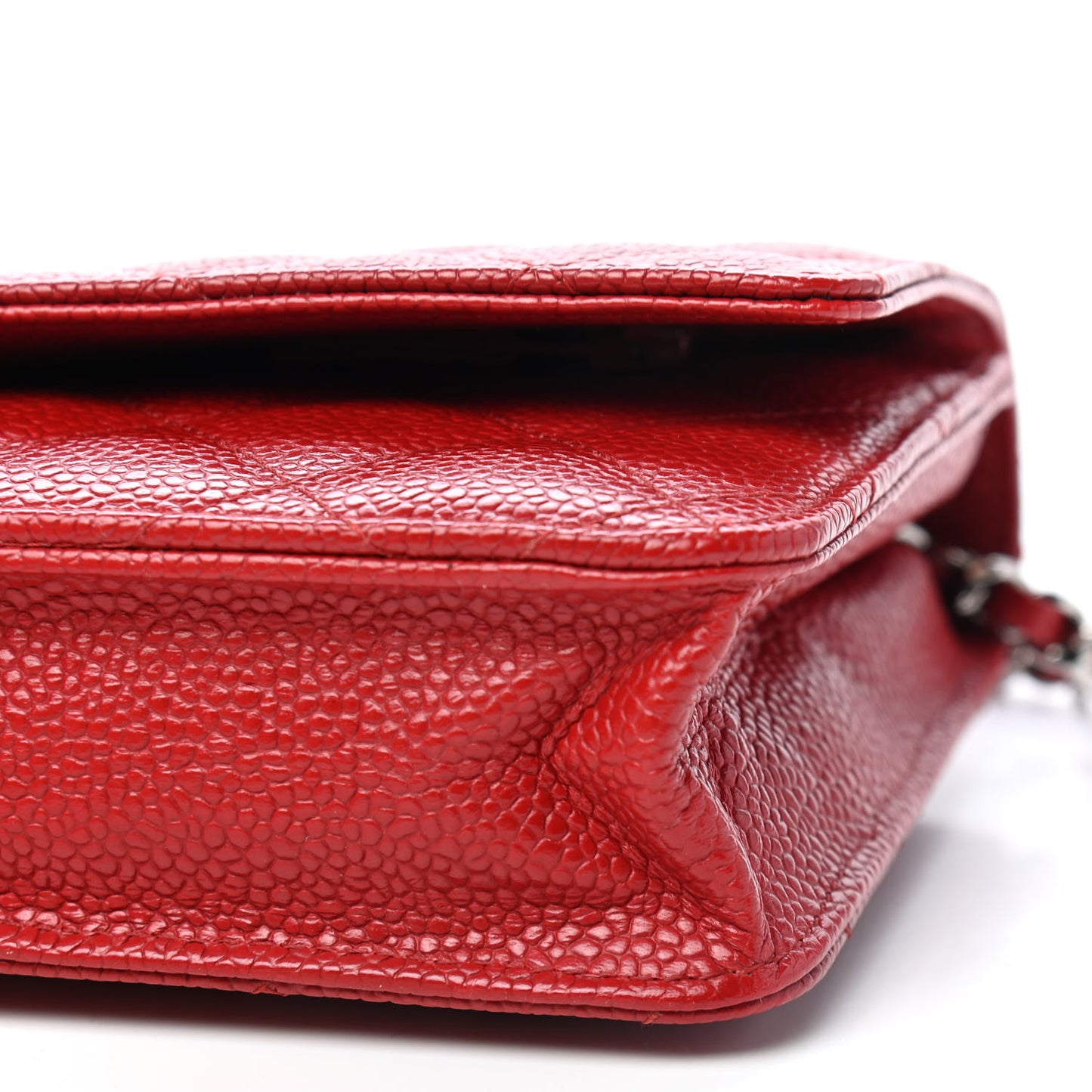 Caviar Quilted Wallet On Chain WOC Red