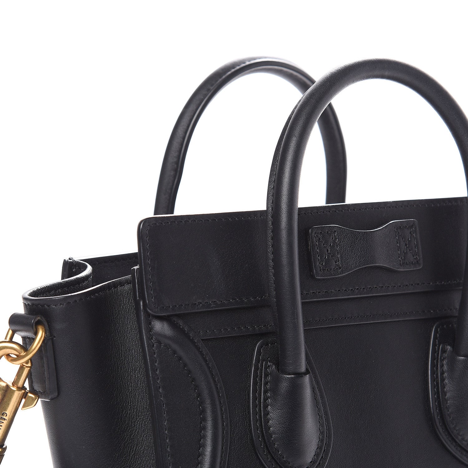 Celine Smooth Calfskin Nano Luggage Black 11 of 12
