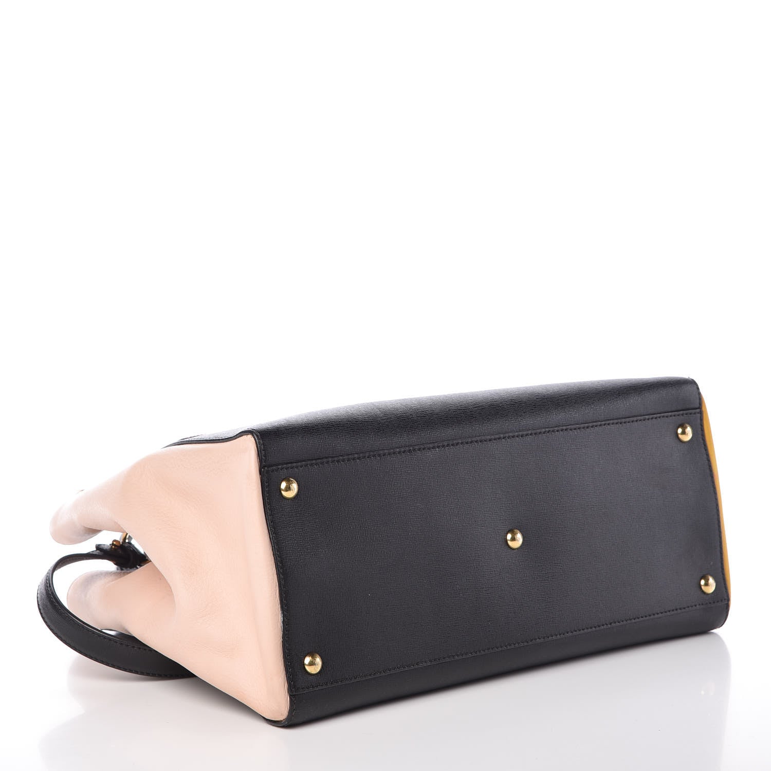 Fendi Vitello Elite Bi-Color Regular 2Jours Tote Black 4 of 8