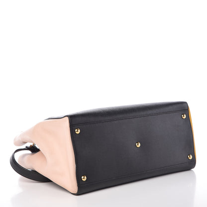 Fendi Vitello Elite Bi-Color Regular 2Jours Tote Black 4 of 8