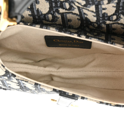 Christian Dior Oblique Mini Saddle Bag Blue 5 of 9