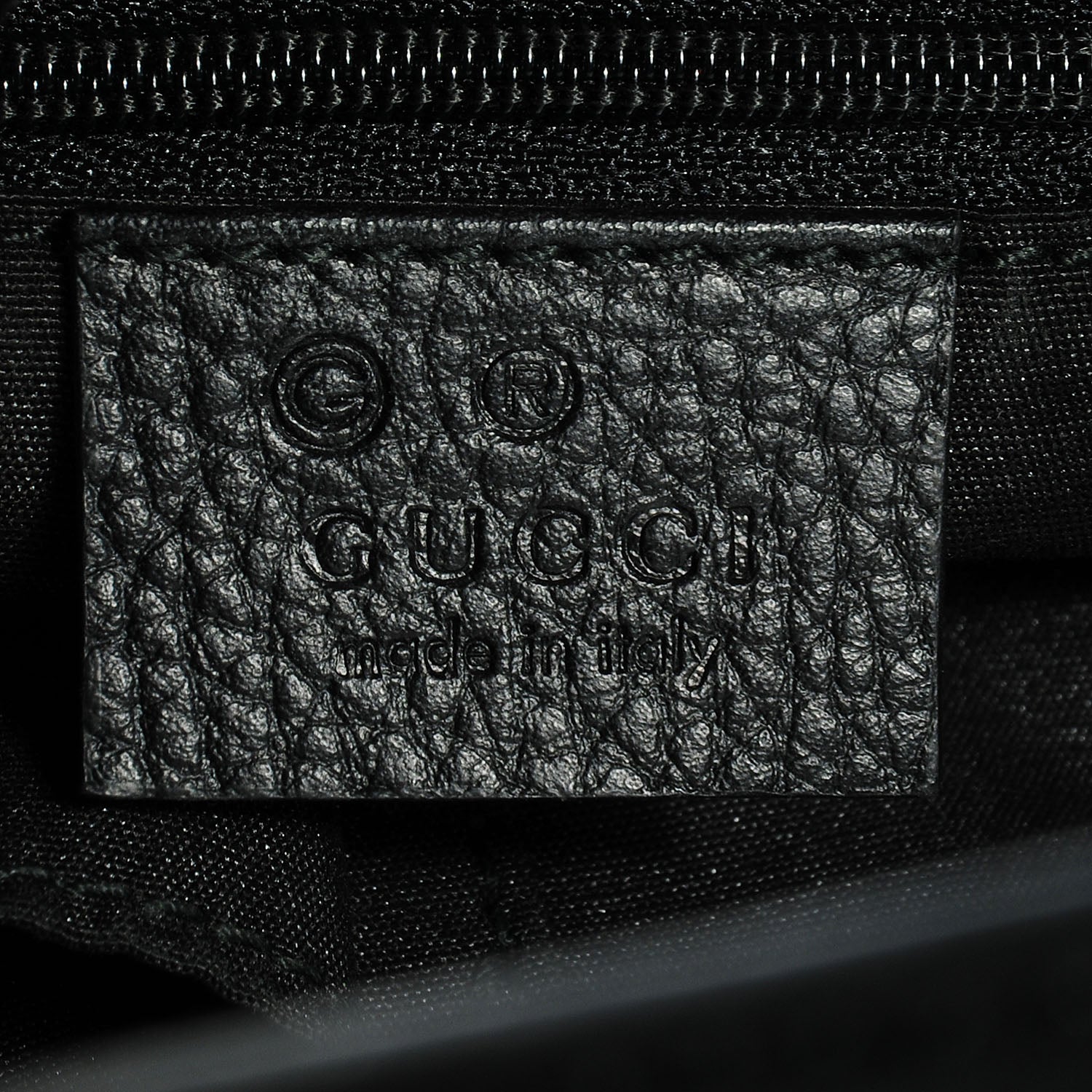Gucci Monogram Medium D Gold Ring Shoulder Bag Black 6 of 7