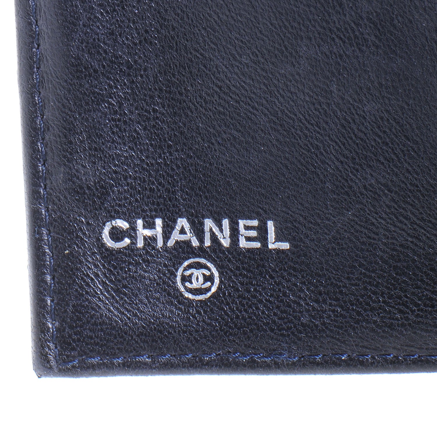Chanel Lambskin Quilted Large Flap Wallet Navy 7 of 8