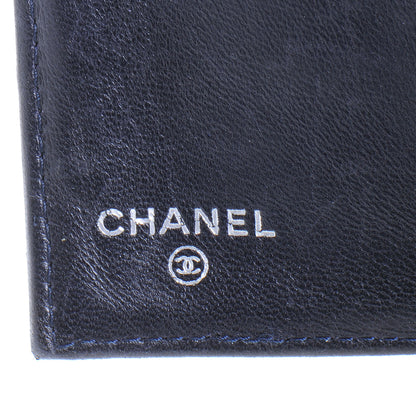 Chanel Lambskin Quilted Large Flap Wallet Navy 7 of 8